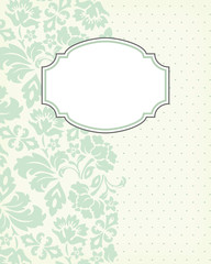 Vintage background and frame, for invitation or announcement