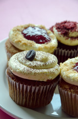 Assorted colorful cupcakes