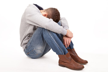 depressive young man
