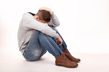 depressive young man