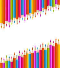 Color pencil set seamless background.