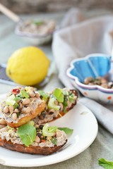 Bruschetta  with beans