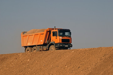 sand transport truck