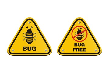 bug free - yellow signs