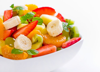 Fruit salad in the bowl