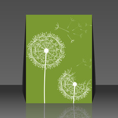 Dandelion flower background - flyer desing