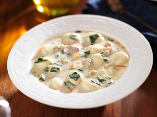 Chicken and gnocchi soup