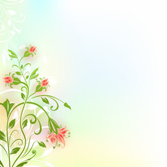 Fototapeta na wymiar Abstract flower vintage color background