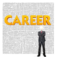 Business word cloud for business and finance concept, Career