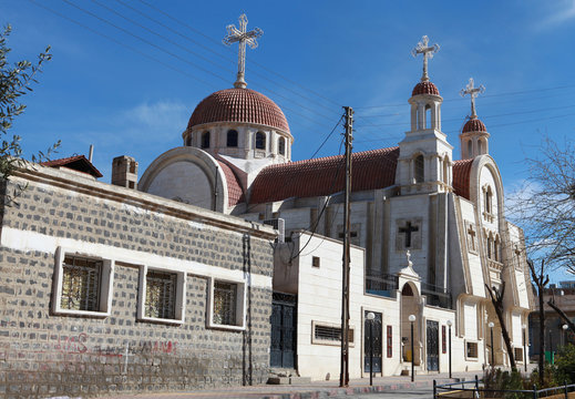 Mart Shmone Syriac Orthodox Church in Derik in North of Syria.