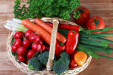 Gemüse im Korb