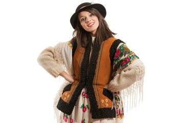 Góralka w kapeluszu