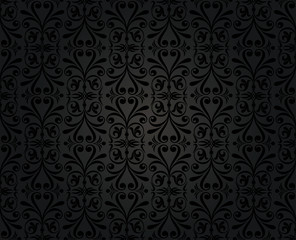 black vintage wallpaper background design
