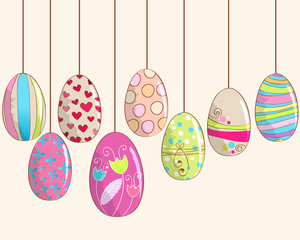 Cute Easter eggs illustration