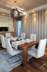 modern dining room interior