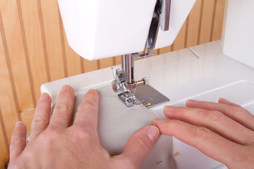 sewing on sewing machine