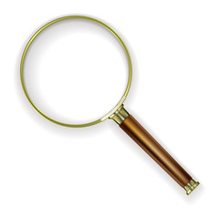 Magnifying glass isolated on white background