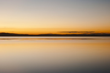 beautiful sunset on the sea