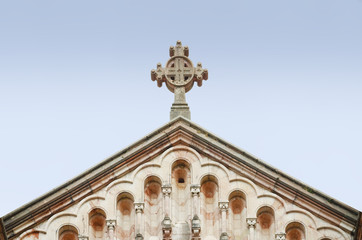 Fototapeta premium Ancient Church detail. Covadonga Sanctuary,Spain