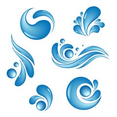 Fototapeta na wymiar symbole kropli wody wektor zestaw