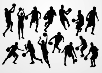 Obraz premium playing basketball silhouette