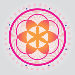 Sacred geometry-Flower of life seed-vector