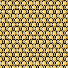 Geschenkpapier Stoffmuster Gold-Silber Ringe mit Pfeil