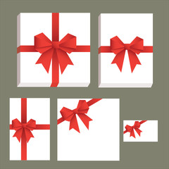 vector collection of gifts and cards