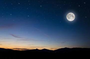 Photo sur Aluminium Pleine lune fond de pleine lune