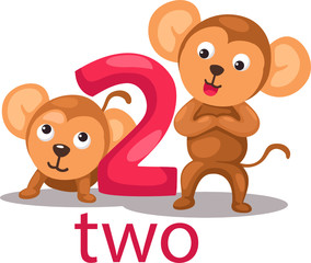 number 2 character with monkey