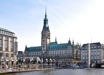 Fototapeta premium Rathaus in Hamburg