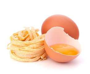 Italian pasta tagliatelle nest