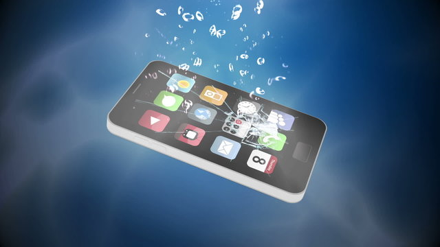 Mobile phone falling in water