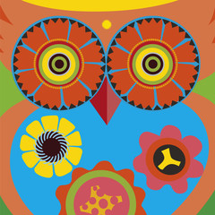 art portrait of a сomic owl queen