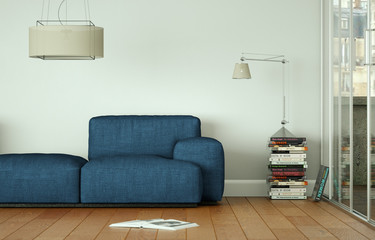modernes Sofa blau
