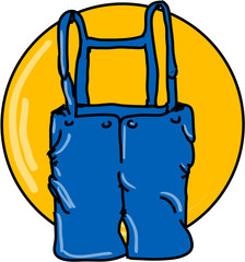 Blue trousers - overals