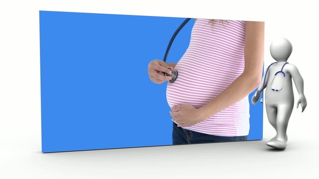 Animation of pregnant woman