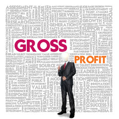 Business word cloud for business and finance concept, Gross Prof