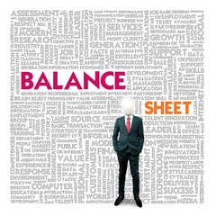 Business word cloud for business and finance concept, Balance sh
