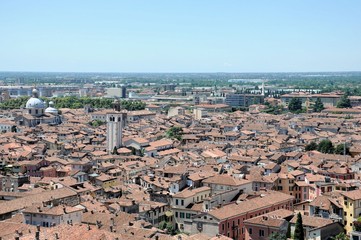 Panoramic view of Brescia, Italy