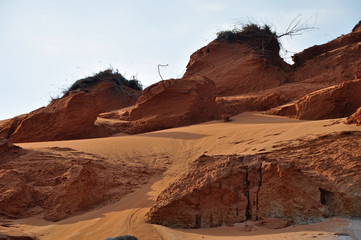 Rock pinnacles at the Fairy stream, Mui Ne, Vietnam