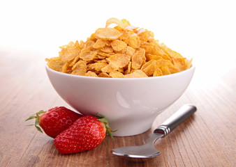 bowl of cereals and fruits