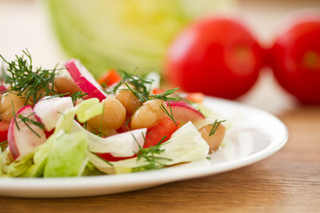 fresh salad with beans