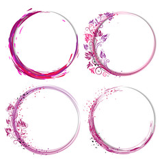 Set of four decorative borders