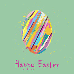 easter egg illustration, with strokes and splashes