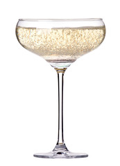 glass of champagne isolated