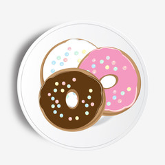 Fototapeta premium Serving of delicious doughnuts