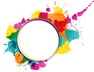 Colorful splater circle design template