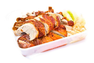 Roasted duck, smoked honey Tasting in take away box