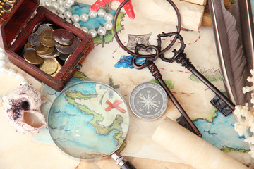 map of treasures background